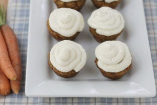 Mini Carrot Cake Cupcakes with Cream Cheese Frosting